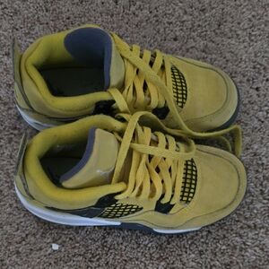 Yellow Jordan 11's Little Kids Sneakers